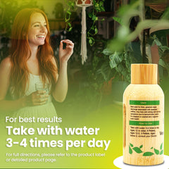 BestMade Calc Fluor 6X bottle beside a glass of water for daily use.