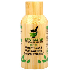 Bestmade Gingivitis Remedy pellets in a glass jar for simple daily use