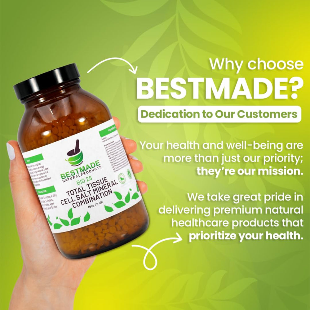 Bestmade Total Tissue Cell Salt dosage guide helps daily scheduling
