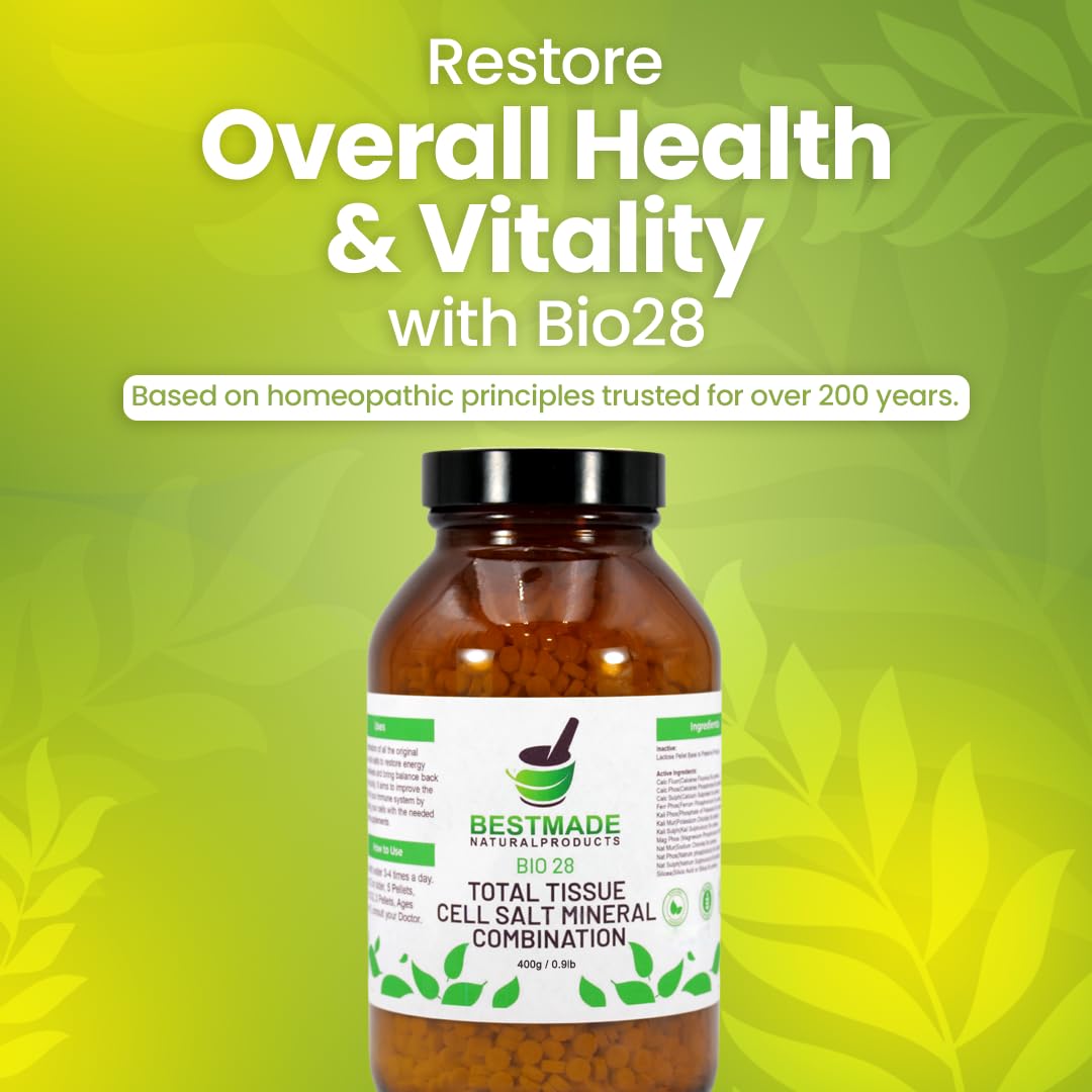 Bestmade Total Tissue Cell Salt label highlights gluten-free non-GMO formula