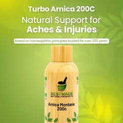 Bestmade Turbo Arnica 200C packaging box seen, convenient daily support
