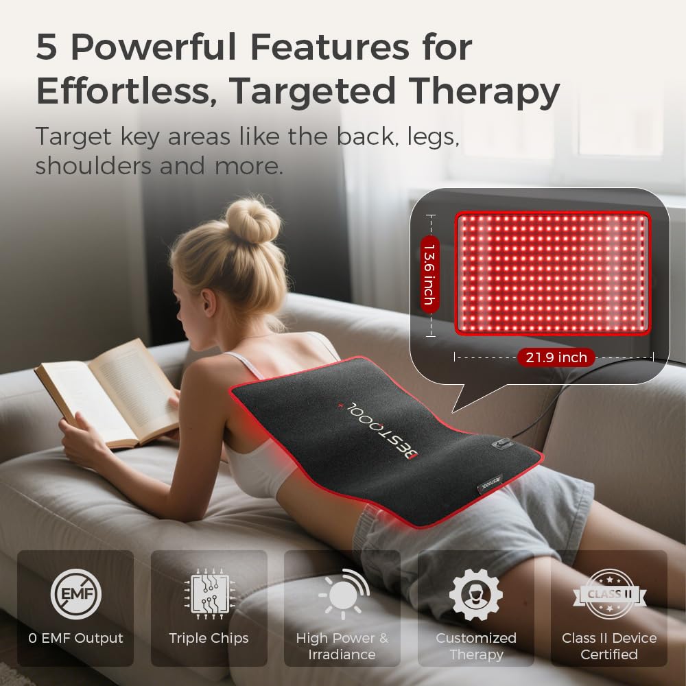 BestQool portable red light belt ready for home, work, or travel