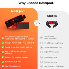BestQool Red Light Therapy Belt around the elbow for deep tissue comfort