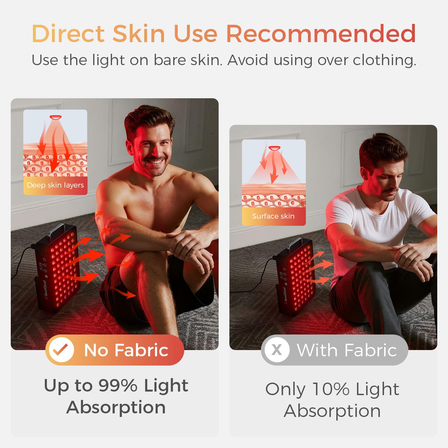 BestQool red light therapy for the body during post-workout sessions