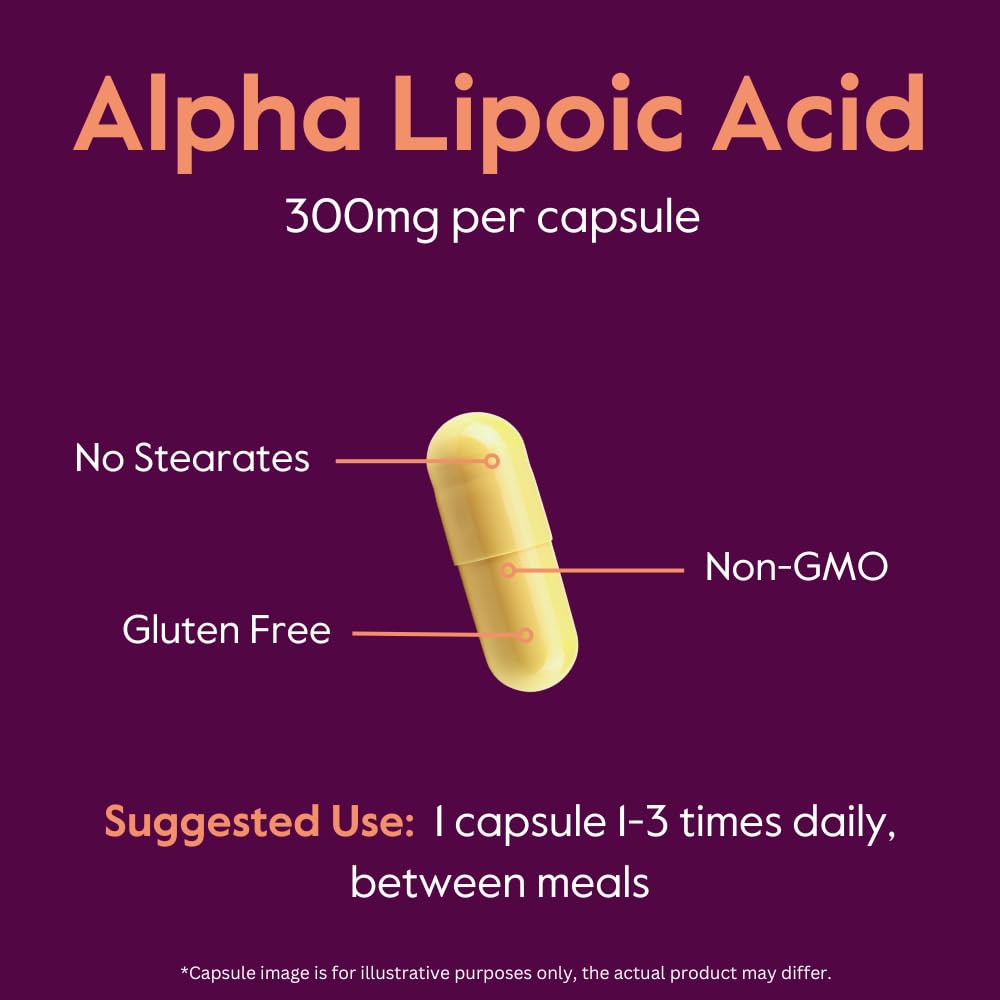BESTVITE Alpha Lipoic Acid glass bottle with cap ready for daily use