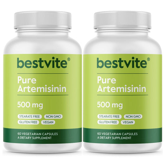 Bestvite Artemisinin 500mg capsules bottle for easy daily immune support.