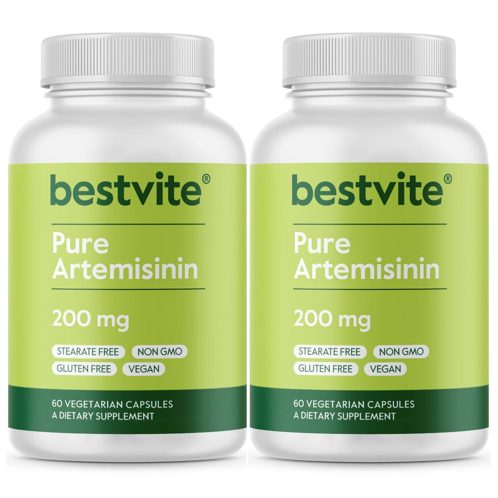 Bestvite Artemisinin bottle front with 120 vegan capsules for daily immune support.