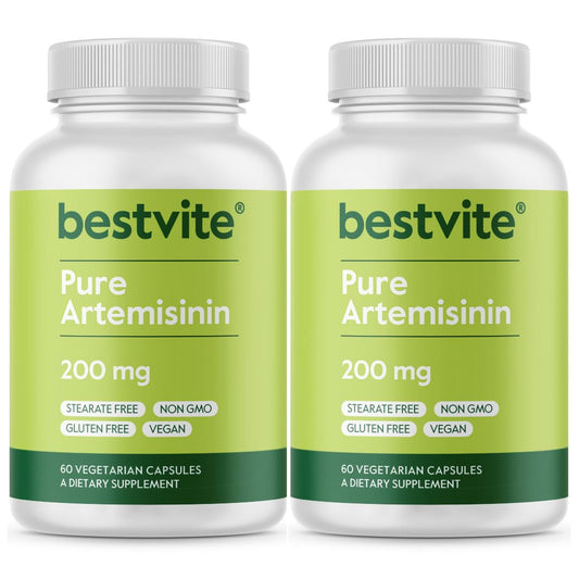 Bestvite Artemisinin bottle front with 120 vegan capsules for daily immune support.