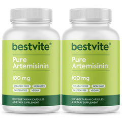BESTVITE Artemisinin bottle label shows pure vegan capsule for everyday immune support.