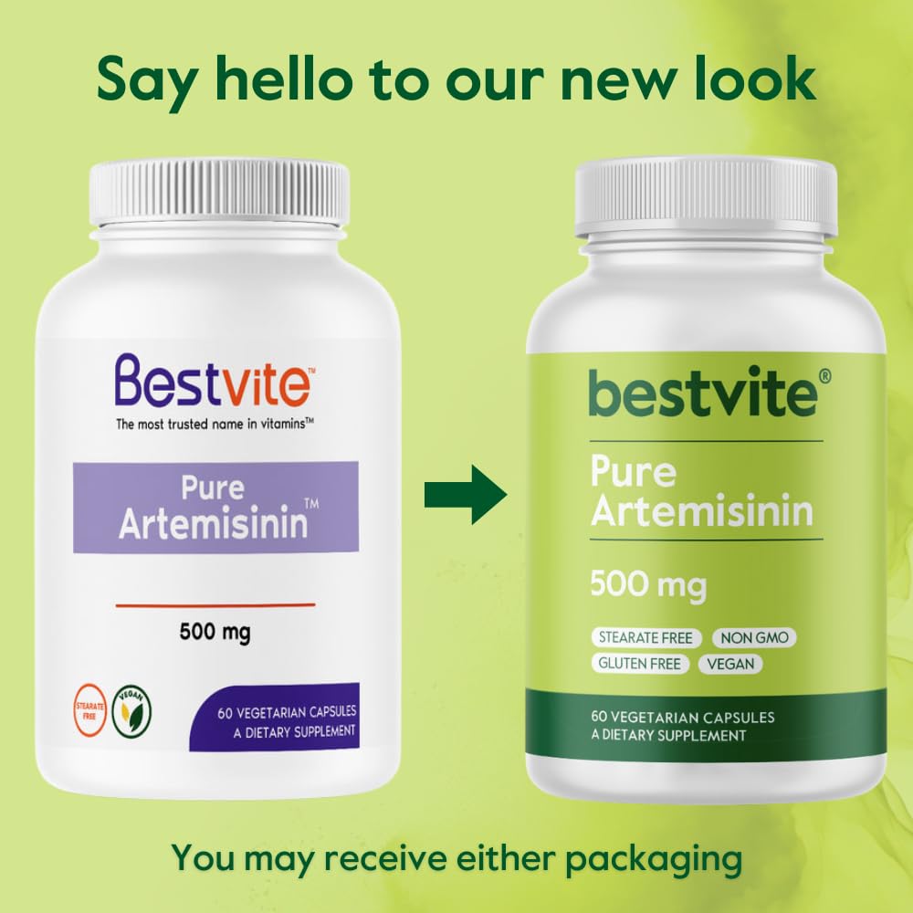 Bestvite Artemisinin capsules on white surface for easy daily use.