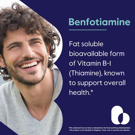 BESTVITE Benfotiamine capsules closeup, easy to swallow vegan capsules.