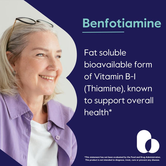 Close-up of BESTVITE Benfotiamine capsules showing the 300 mg dose.