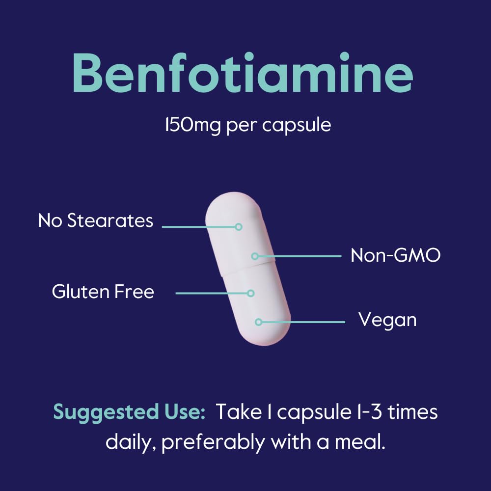 Packaging of BESTVITE Benfotiamine shows vegan and non-GMO formulation.