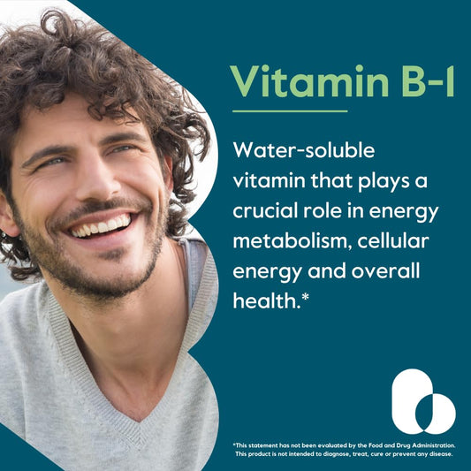 BESTVITE bottle of Vitamin B1 shows a pure 500 mg thiamin formulation.
