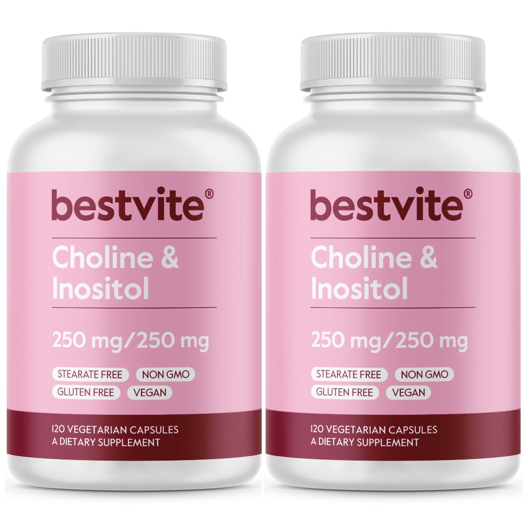Bestvite Choline Inositol capsules bottle on kitchen counter for daily wellness