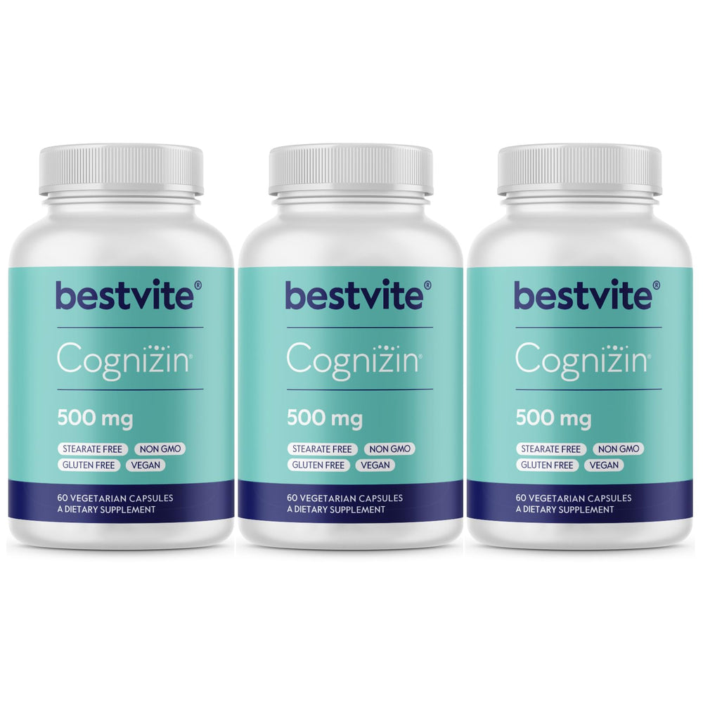 BESTVITE Cognizin capsules in a bottle for daily memory and focus support.