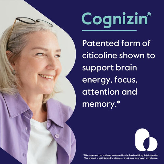 Cognizin capsules close-up ready for daily use.