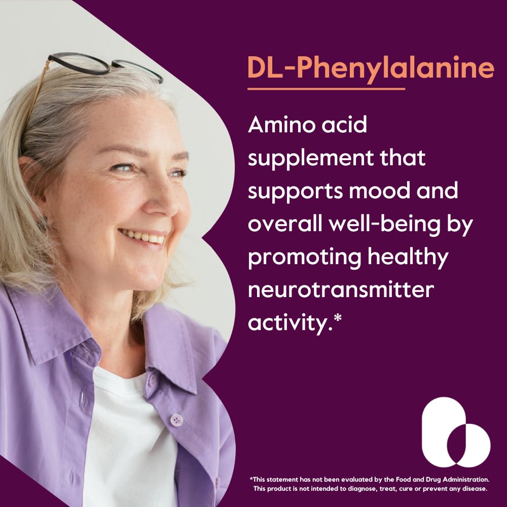 Bestvite DL-Phenylalanine capsules close-up highlighting vegan, clean formula