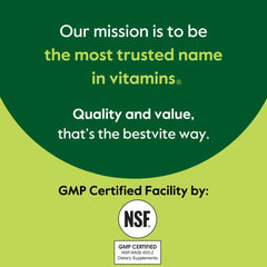 BESTVITE quality testing certificate graphic reinforces purity commitment.