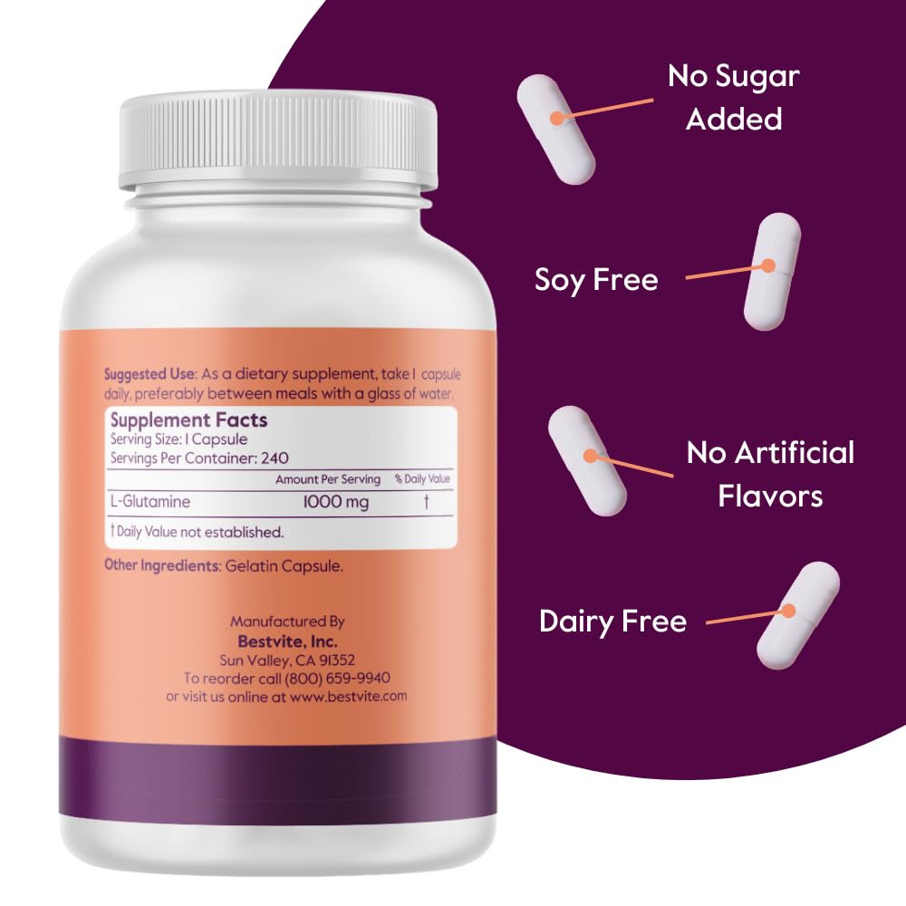 BESTVITE gluten free and non-GMO capsules for purity.