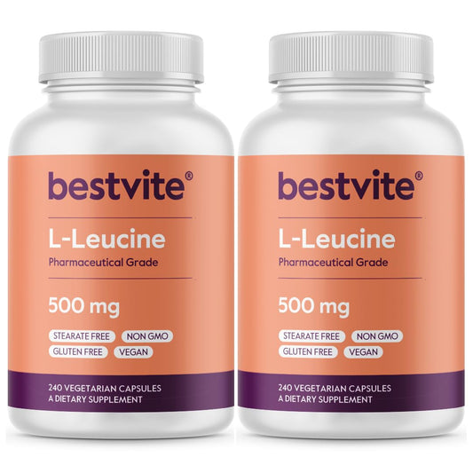 Bestvite L-Leucine 500mg capsule for clean exercise energy.