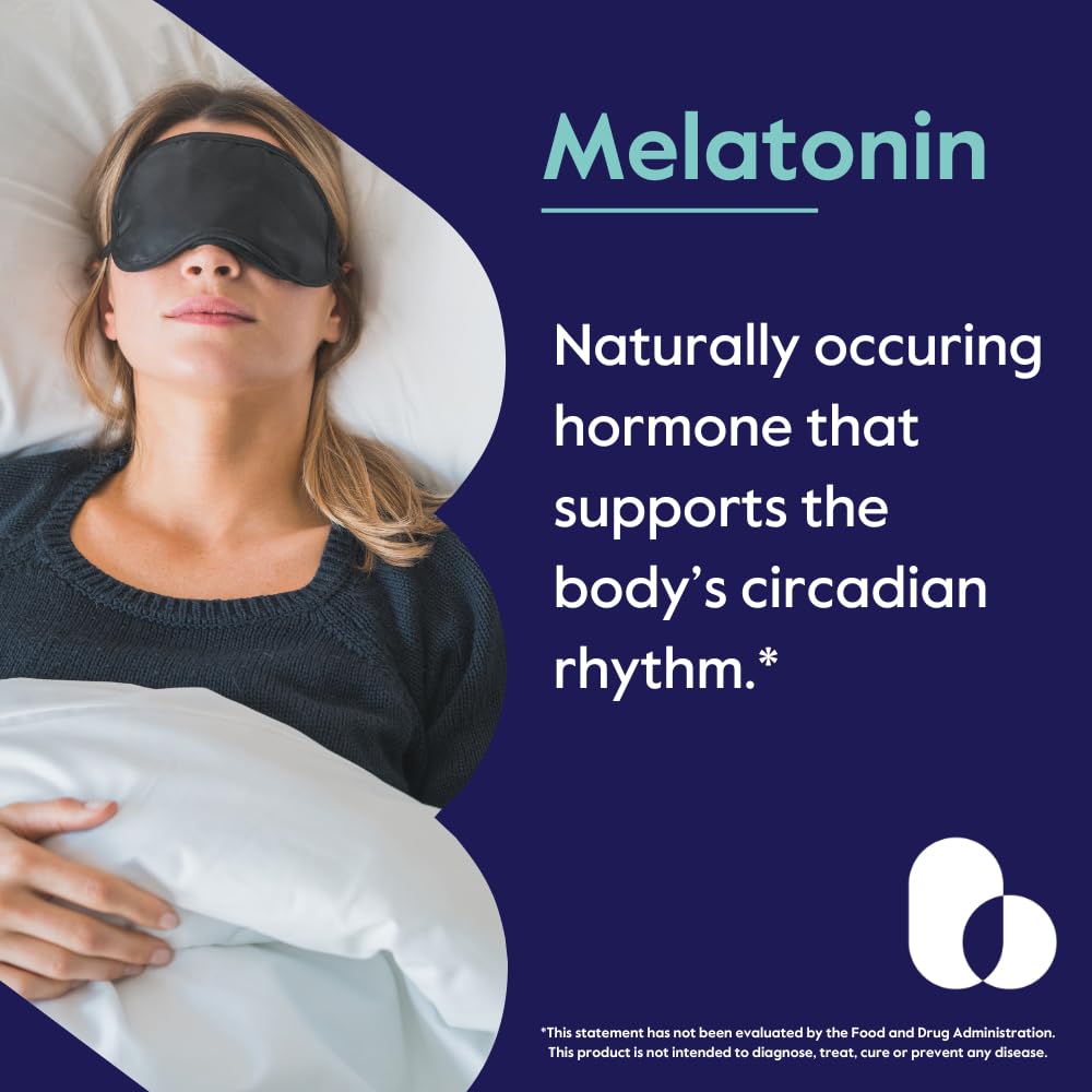 BESTVITE Melatonin capsules closeup showing precise 6 mg dose