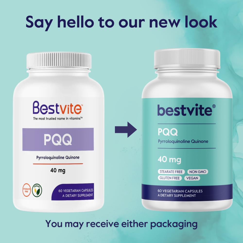 Packaging display of BESTVITE PQQ 40mg for convenient use