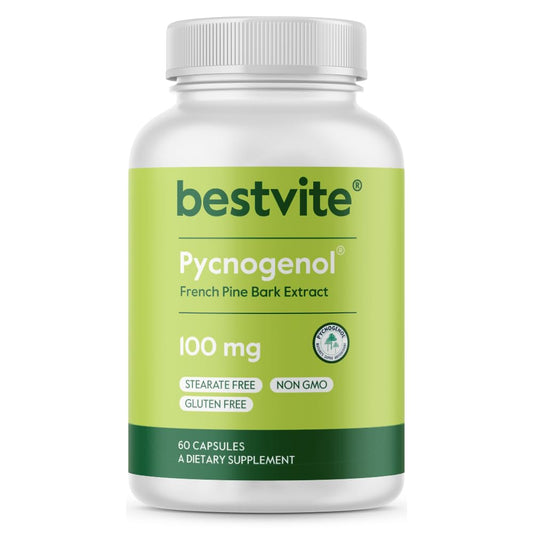 BESTVITE Pycnogenol 100mg bottle front for daily antioxidant support