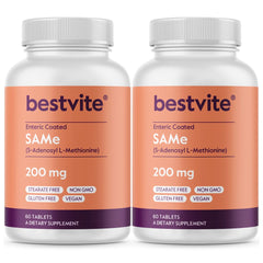 Bestvite SAM-e 200mg tablet on blister pack for daily mood and joint support.