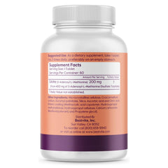 Close-up of enteric-coated Bestvite SAM-e tablet highlighting enhanced bioavailability.