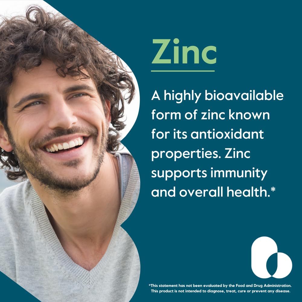BESTVITE Zinc Chelate 50mg capsules arranged for convenient use and dosing.