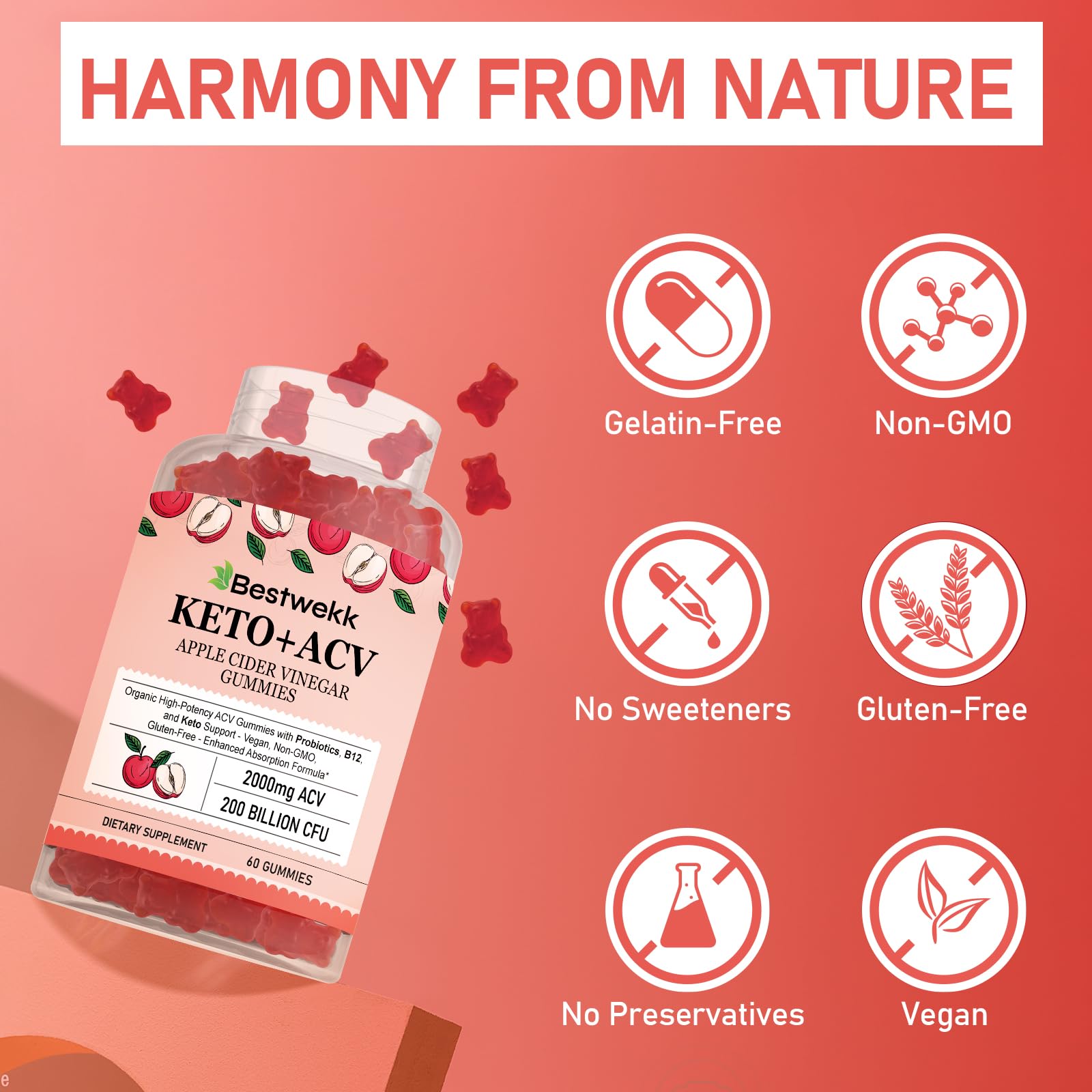 Bestwekk energy and metabolism support ACV gummies