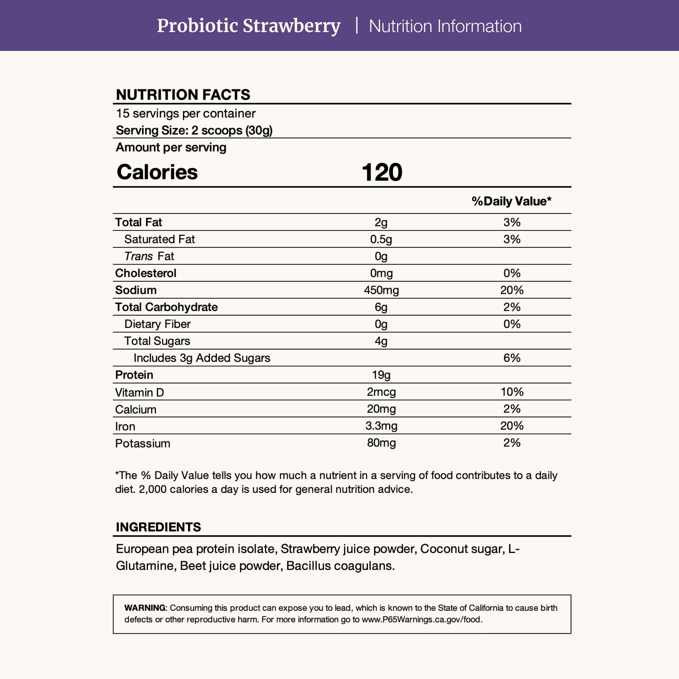 Front-label close-up shows probiotic formulation for daily gut-friendly support.