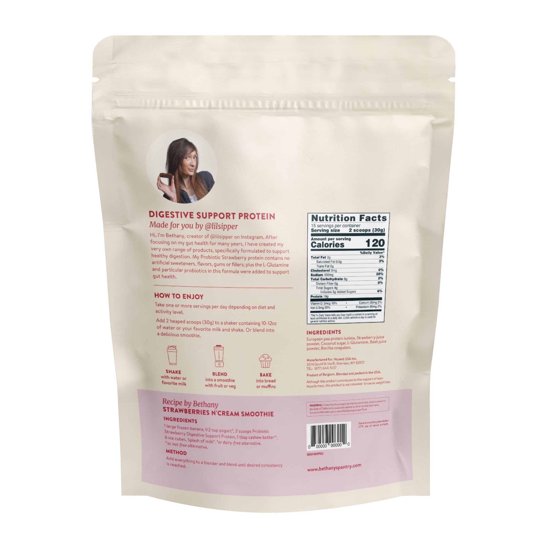 Serving with a shaker illustrates convenient probiotic nourishment on the go.
