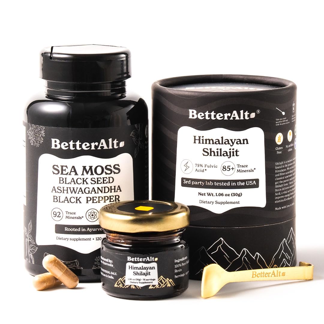 Better Alt Shilajit Resin 30g jar front view highlighting energy support and daily vitality.