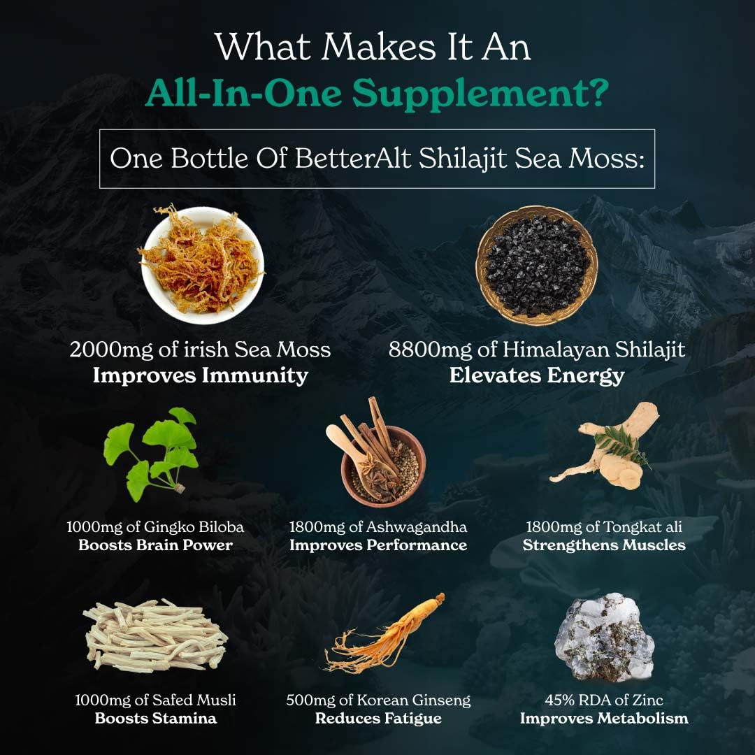 Better Alt Shilajit Sea Moss seal packaging communicates quality and purity