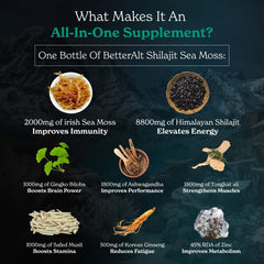 Better Alt Shilajit Sea Moss seal packaging communicates quality and purity