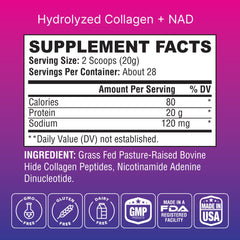 BETTER LIFE LAB collagen powder ingredients list emphasizing Type I and III.