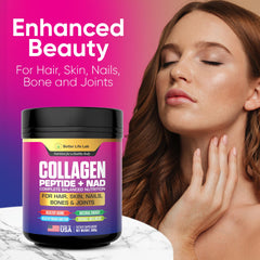 BETTER LIFE LAB collagen powder mixing in water for easy blending.