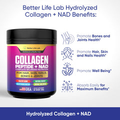 BETTER LIFE LAB collagen powder scoop measures a daily serving.
