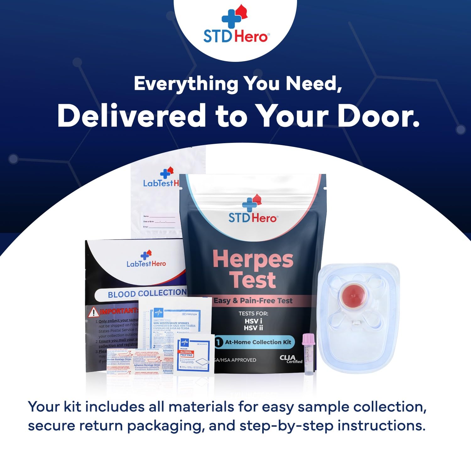 Better Life Science prepaid return envelope for convenient, discreet sample submission