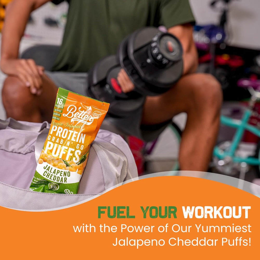 Serving idea: Better Than Good puffs paired with cheese for a quick bite.
