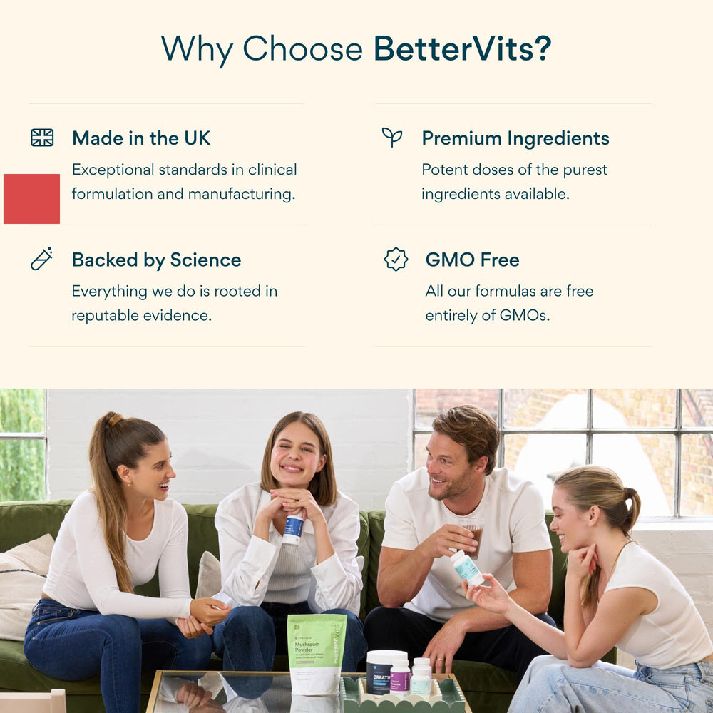 Bettervits packaging emphasizes immune and bone health nutrients