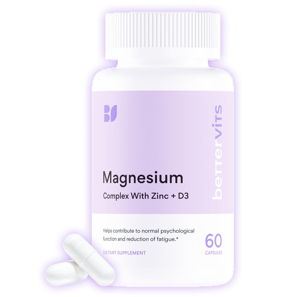 Bettervits Magnesium Glycinate Complex bottle for daily relaxation