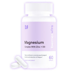 Bettervits Magnesium Glycinate Complex bottle for daily relaxation