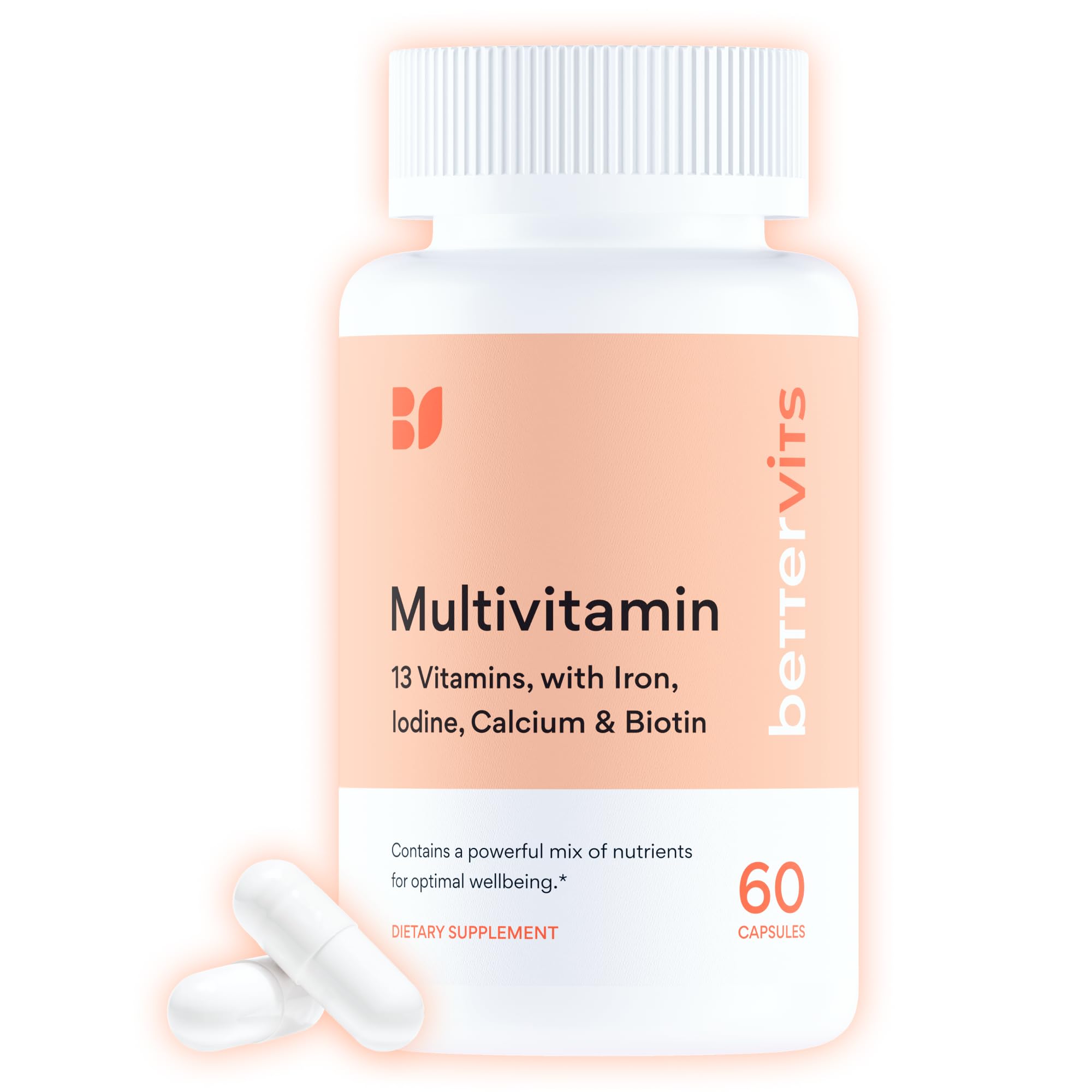 Bettervits multivitamin bottle front for daily energy and wellness