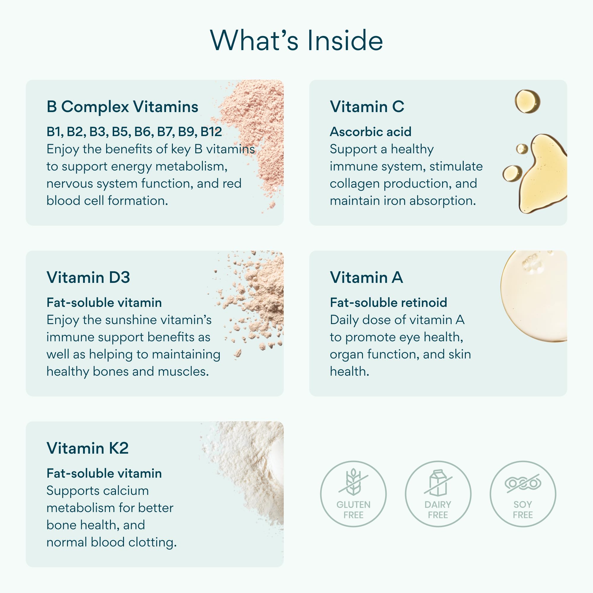 Close-up of Bettervits tablets ready for daily routine