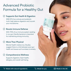 Bettervits Probiotics capsules close-up featuring multiple probiotic strains.
