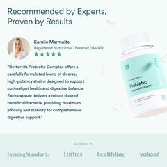 Bettervits Probiotics on a kitchen counter suggesting morning routine for gut wellness.