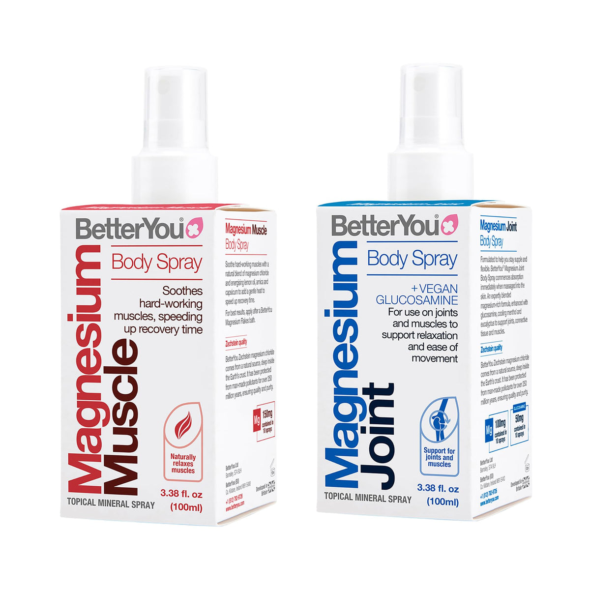 BetterYou Magnesium Joint Body Spray on neck for targeted joint comfort